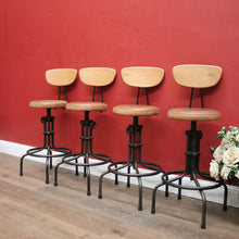 Load image into Gallery viewer, x SOLD A Set of Four Vintage Designer Bar Stools or Breakfast Bar Stools. B12210
