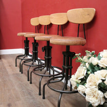 Load image into Gallery viewer, x SOLD A Set of Four Vintage Designer Bar Stools or Breakfast Bar Stools. B12210
