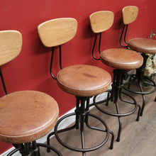 Load image into Gallery viewer, x SOLD A Set of Four Vintage Designer Bar Stools or Breakfast Bar Stools. B12210
