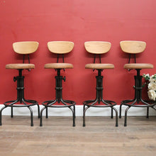 Load image into Gallery viewer, x SOLD A Set of Four Vintage Designer Bar Stools or Breakfast Bar Stools. B12210
