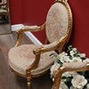 Load image into Gallery viewer, Pair of French Gilt Wood Armchairs with Medallion Backs and Tapestry Seats. B12623
