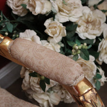 Load image into Gallery viewer, Pair of French Gilt Wood Armchairs with Medallion Backs and Tapestry Seats. B12623
