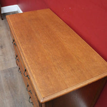 Load image into Gallery viewer, Vintage French oak chest of drawers with carved detail and cabriole legs. B12769
