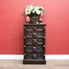 Antique French Oak Chest of Drawers with Five Carved Green Man Handles and Ornate Detailing. B12624