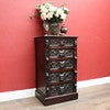 Load image into Gallery viewer, Antique French Oak Chest of Drawers with Five Carved Green Man Handles and Ornate Detailing. B12624
