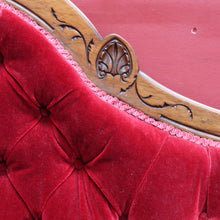Load image into Gallery viewer, Antique English Mahogany Chaise Lounge with Tufted Button Back. B13030
