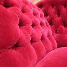 Load image into Gallery viewer, Antique English Mahogany Chaise Lounge with Tufted Button Back. B13030
