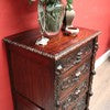 Load image into Gallery viewer, Antique French Oak Chest of Drawers with Five Carved Green Man Handles and Ornate Detailing. B12624
