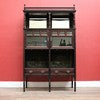 Load image into Gallery viewer, Antique Mahogany Display Cabinet with Fretwork, Drawers, and Glazed Doors. B12121

