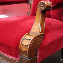 Load image into Gallery viewer, Antique English Grandfather and Grandmother Armchairs in Mahogany. B13031
