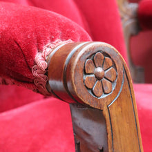 Load image into Gallery viewer, Antique English Grandfather and Grandmother Armchairs in Mahogany. B13031
