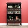 Antique Mahogany Display Cabinet with Fretwork, Drawers, and Glazed Doors. B12121