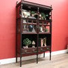 Load image into Gallery viewer, Antique Mahogany Display Cabinet with Fretwork, Drawers, and Glazed Doors. B12121
