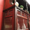 Load image into Gallery viewer, Antique Mahogany Display Cabinet with Fretwork, Drawers, and Glazed Doors. B12121
