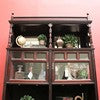 Load image into Gallery viewer, Antique Mahogany Display Cabinet with Fretwork, Drawers, and Glazed Doors. B12121
