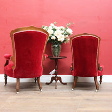 Load image into Gallery viewer, Antique English Grandfather and Grandmother Armchairs in Mahogany. B13031
