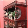 Load image into Gallery viewer, Antique Mahogany Display Cabinet with Fretwork, Drawers, and Glazed Doors. B12121

