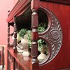 Load image into Gallery viewer, Antique Mahogany Display Cabinet with Fretwork, Drawers, and Glazed Doors. B12121
