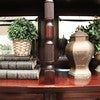 Load image into Gallery viewer, Antique Mahogany Display Cabinet with Fretwork, Drawers, and Glazed Doors. B12121
