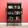 Load image into Gallery viewer, Antique Mahogany Display Cabinet with Fretwork, Drawers, and Glazed Doors. B12121

