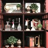 Load image into Gallery viewer, Antique Mahogany Display Cabinet with Fretwork, Drawers, and Glazed Doors. B12121
