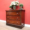 Load image into Gallery viewer, Antique Australian Cedar Chest of Drawers with MOP Inlay and Brass Detail. B12622
