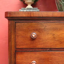 Load image into Gallery viewer, Antique Australian Cedar Chest of Drawers with MOP Inlay and Brass Detail. B12622
