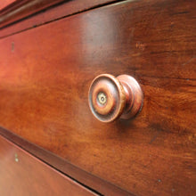 Load image into Gallery viewer, Antique Australian Cedar Chest of Drawers with MOP Inlay and Brass Detail. B12622

