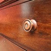 Load image into Gallery viewer, Antique Australian Cedar Chest of Drawers with MOP Inlay and Brass Detail. B12622
