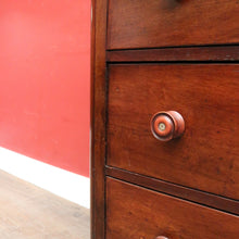 Load image into Gallery viewer, Antique Australian Cedar Chest of Drawers with MOP Inlay and Brass Detail. B12622
