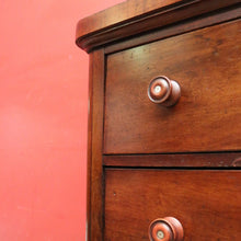 Load image into Gallery viewer, Antique Australian Cedar Chest of Drawers with MOP Inlay and Brass Detail. B12622
