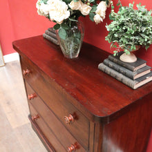 Load image into Gallery viewer, Antique Australian Cedar Chest of Drawers with MOP Inlay and Brass Detail. B12622
