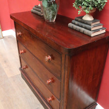 Load image into Gallery viewer, Antique Australian Cedar Chest of Drawers with MOP Inlay and Brass Detail. B12622
