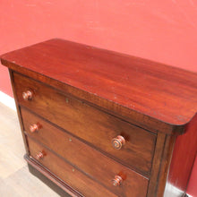 Load image into Gallery viewer, Antique Australian Cedar Chest of Drawers with MOP Inlay and Brass Detail. B12622
