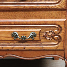 Load image into Gallery viewer, Vintage French lingerie chest with four drawers and cast handles. B12785
