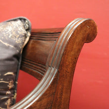 Load image into Gallery viewer, Antique English Mahogany Armchair with Japanese-Themed Upholstery. B12628
