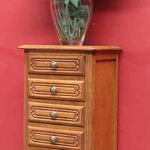 Load image into Gallery viewer, Vintage French tall five drawer chest with elegant proportions, or Lamp Table. B12786
