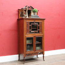 Load image into Gallery viewer, Antique English mahogany Canterbury music cabinet with pull out drawers. B13028
