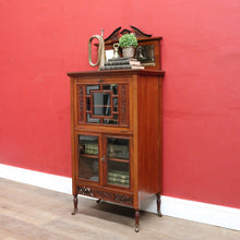 Load image into Gallery viewer, Antique English mahogany Canterbury music cabinet with pull out drawers. B13028
