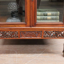Load image into Gallery viewer, Antique English mahogany Canterbury music cabinet with pull out drawers. B13028
