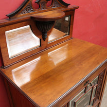 Load image into Gallery viewer, Antique English mahogany Canterbury music cabinet with pull out drawers. B13028
