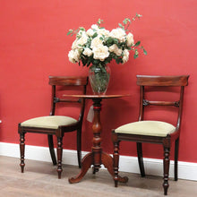 Load image into Gallery viewer, Pair of English Mahogany Chairs – Green-Gold Upholstery, Elegant Carving. B12625
