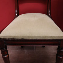 Load image into Gallery viewer, Pair of English Mahogany Chairs – Green-Gold Upholstery, Elegant Carving. B12625
