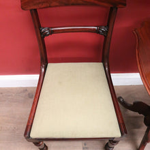 Load image into Gallery viewer, Pair of Antique English Mahogany Chairs with Mint Green Upholstery. B12630
