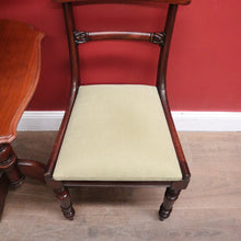Load image into Gallery viewer, Pair of English Mahogany Chairs – Green-Gold Upholstery, Elegant Carving. B12625
