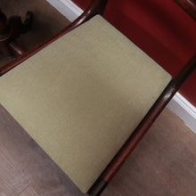 Load image into Gallery viewer, Pair of English Mahogany Chairs – Green-Gold Upholstery, Elegant Carving. B12625
