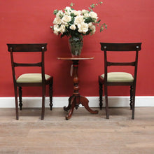 Load image into Gallery viewer, Pair of English Mahogany Chairs – Green-Gold Upholstery, Elegant Carving. B12625
