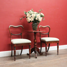 Load image into Gallery viewer, Pair of English Rosewood Chairs – Green-Gold Upholstery, Elegant Carving. B12625
