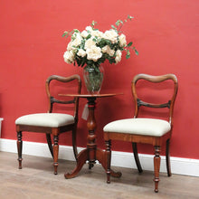 Load image into Gallery viewer, Pair of English Rosewood Chairs – Green-Gold Upholstery, Elegant Carving. B12625
