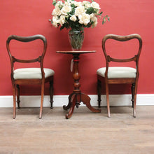 Load image into Gallery viewer, Pair of English Rosewood Chairs – Green-Gold Upholstery, Elegant Carving. B12625
